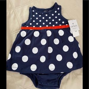 NWT- Carter’s- Baby Girl One Piece Dress- 6 mo.